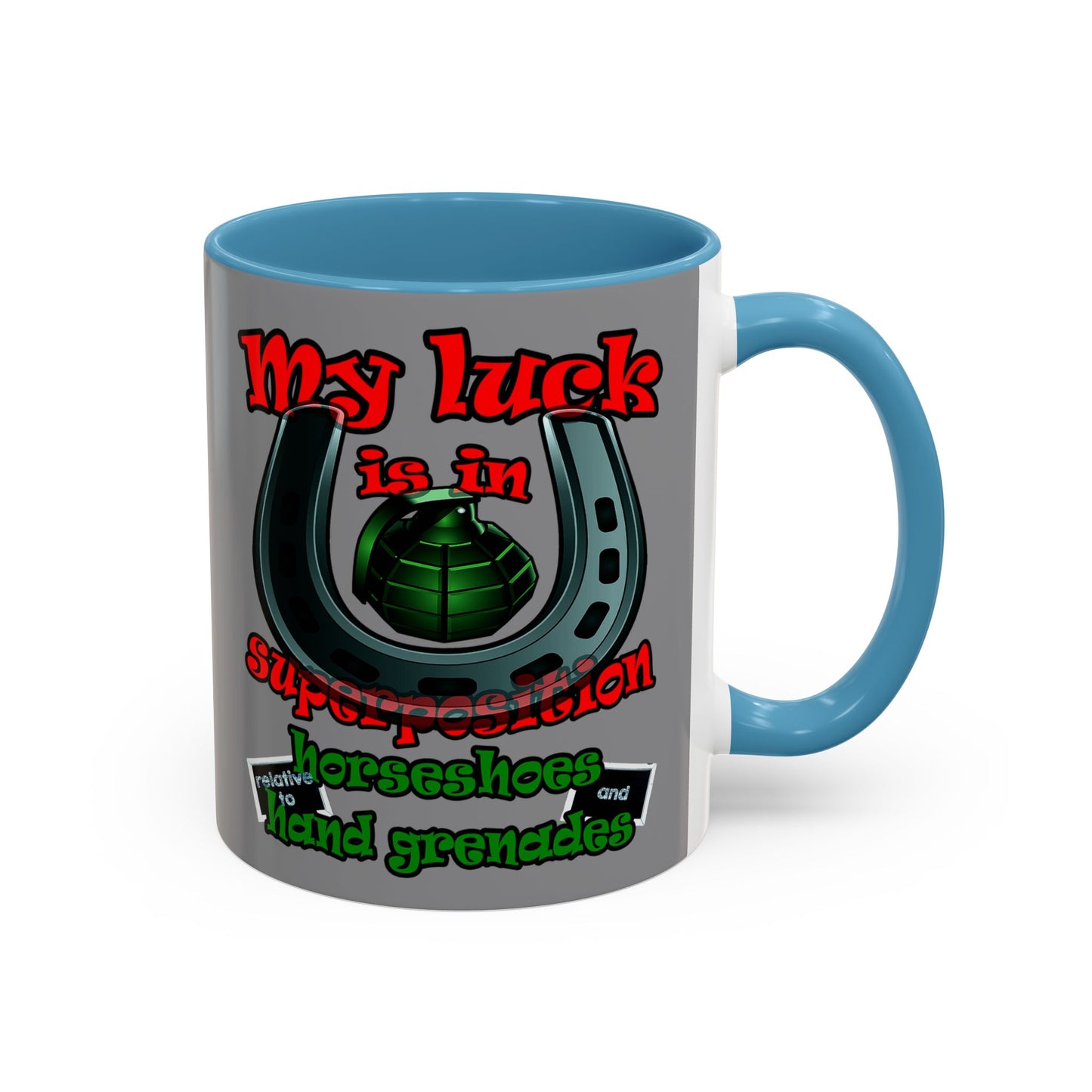 my luck - Accent Mug (grey)