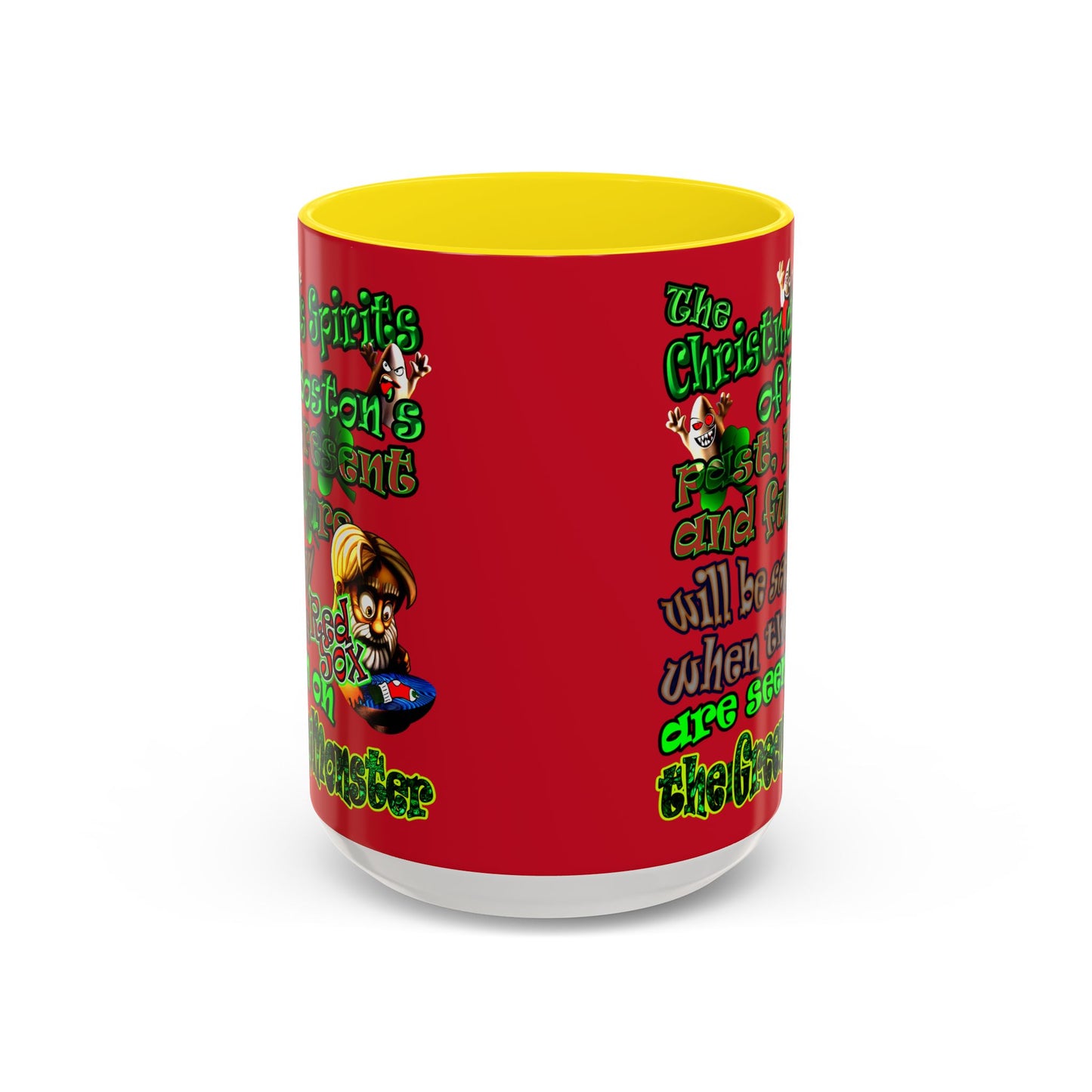 christmas spirits of boston - Accent Mug (dark red)