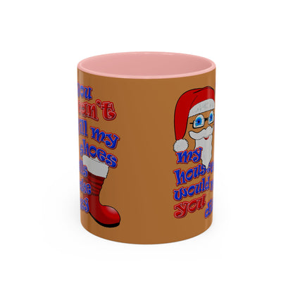 santa's shoes - Accent Mug (light brown)