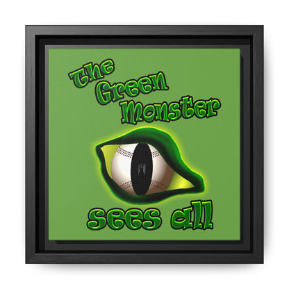 green monster - framed canvas art (green)
