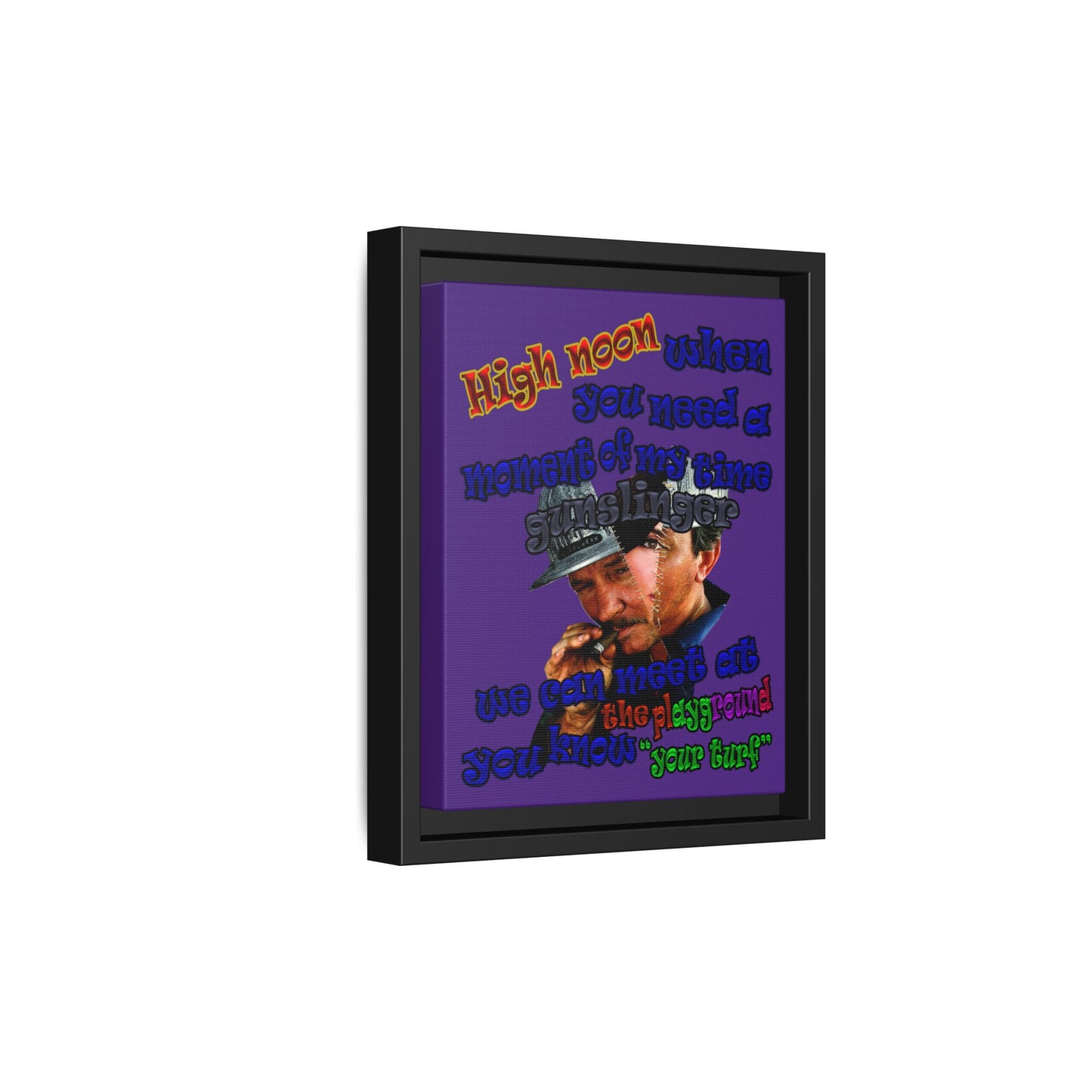 high noon - framed canvas art (purple)