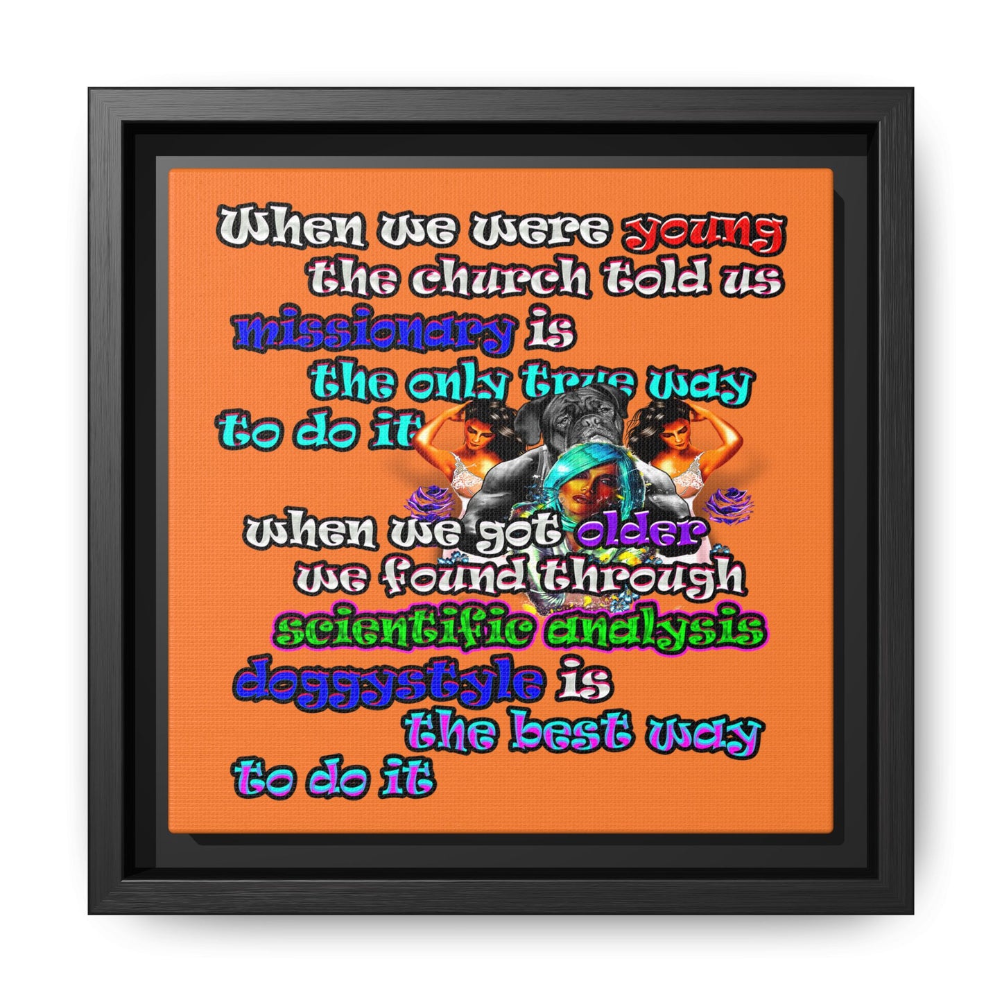 doggystyle - framed canvas art (crusta)
