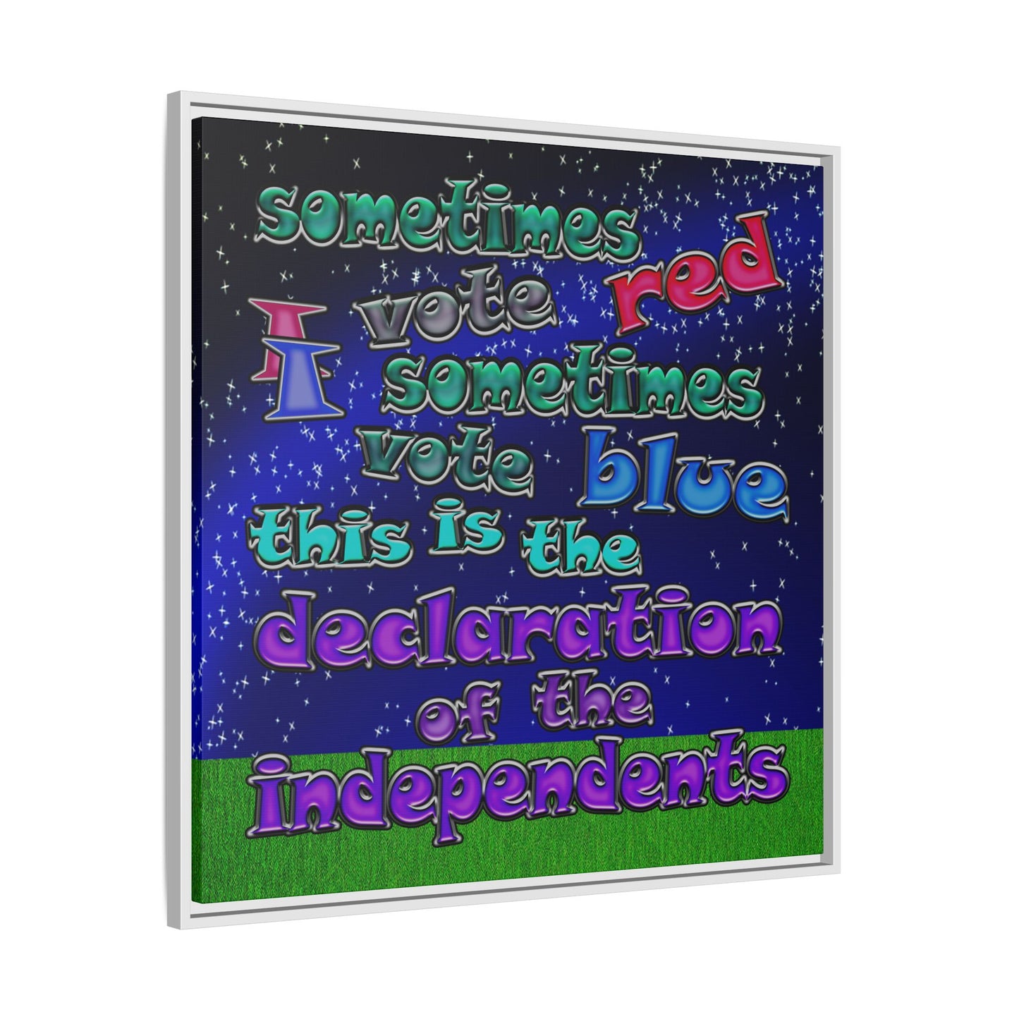 declaration of the independents - framed canvas art ('snoops' background)