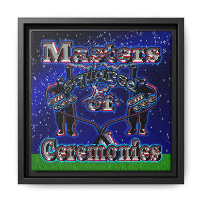 em cee squared - framed canvas art ('snoops' background)
