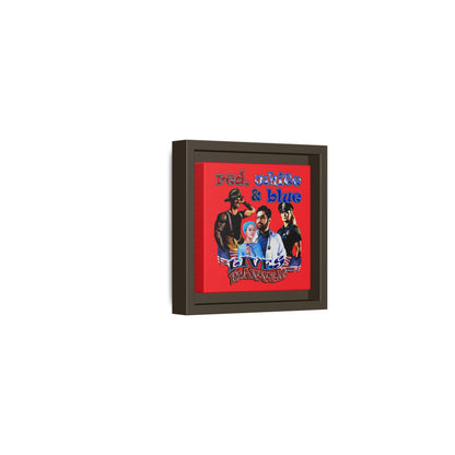 rw&b lives matter - framed canvas art (red)