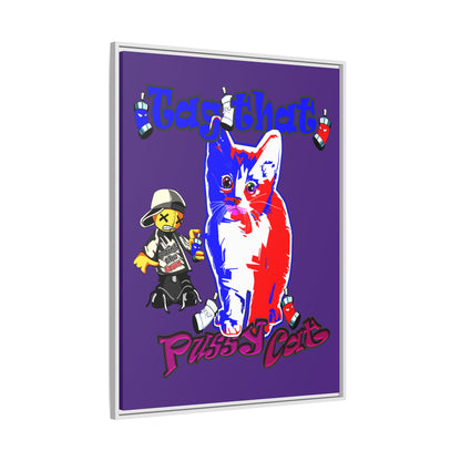 tag that - framed canvas art (purple)