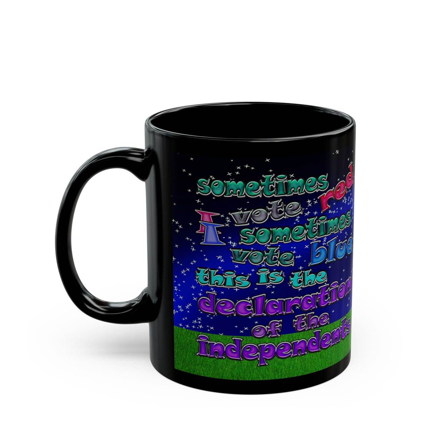 declaration of the independents - Black Mug ('snoops' background)