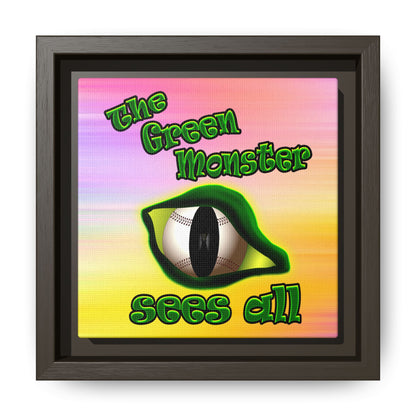 green monster - framed canvas art (color blur)