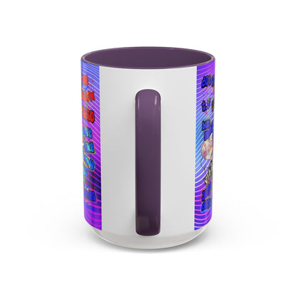 drop the beat - Accent Mug (purple wave)