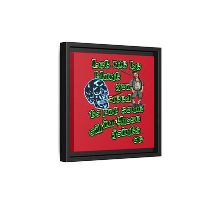 og - framed canvas art (dark red)