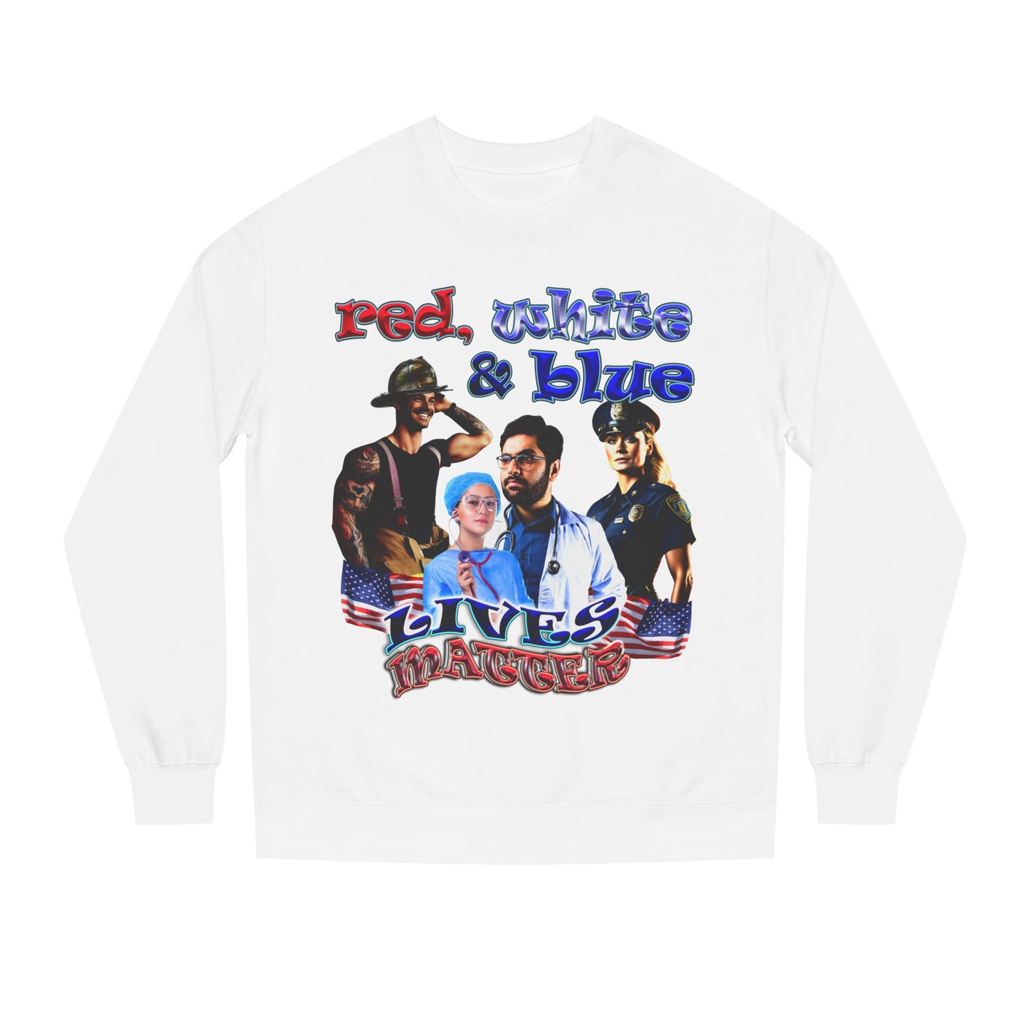 rw&b lives matter - Unisex Crew Neck Sweatshirt