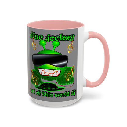 disc jockey - Accent Mug (grey)