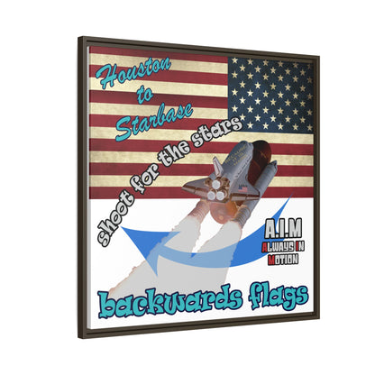 shoot for the stars - framed canvas art (white)
