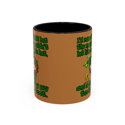 turtle race - Accent Mug (light brown)