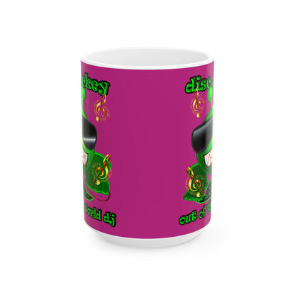 disc jockey - White Mug (pink)