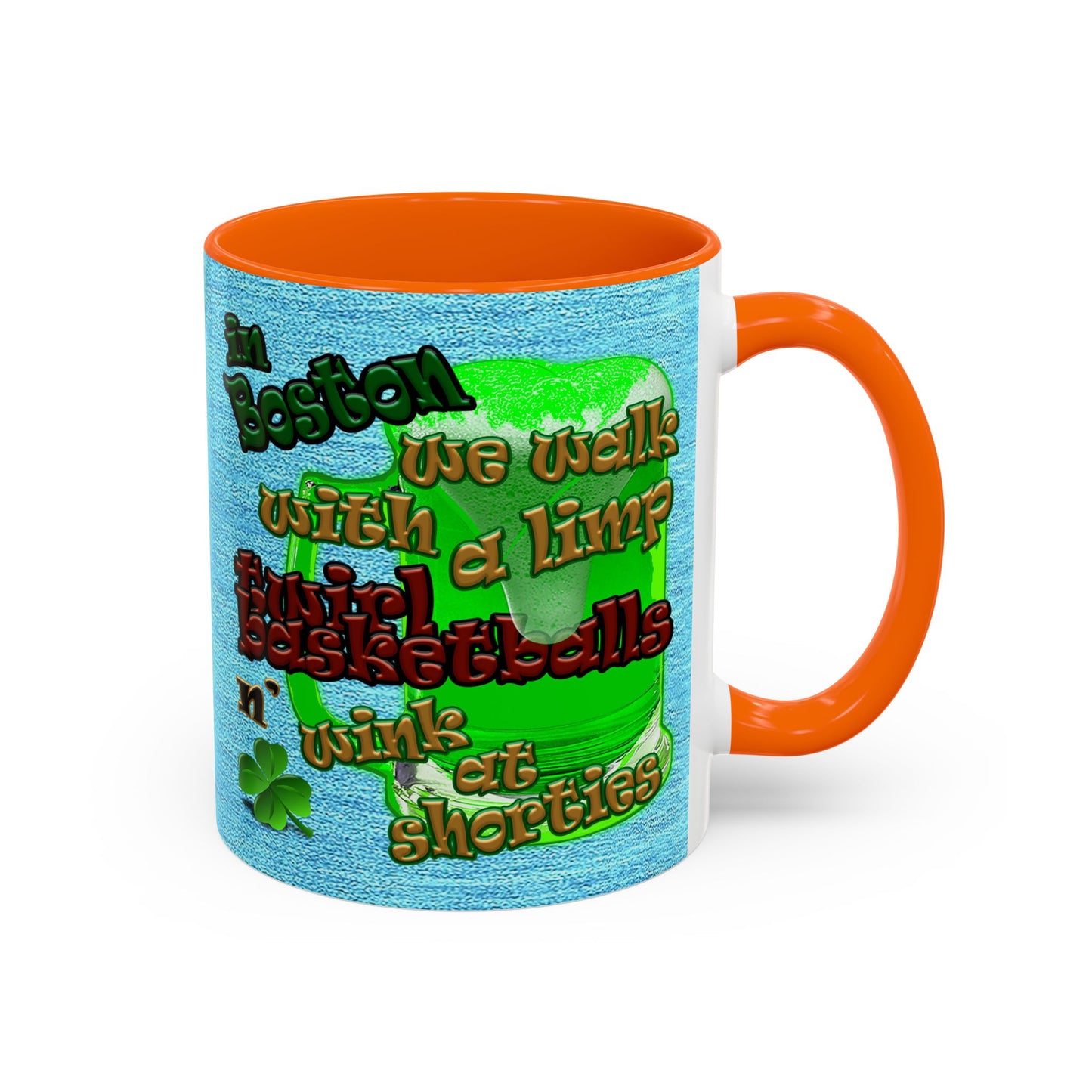 celtics logo - Accent Mug (faded blue)