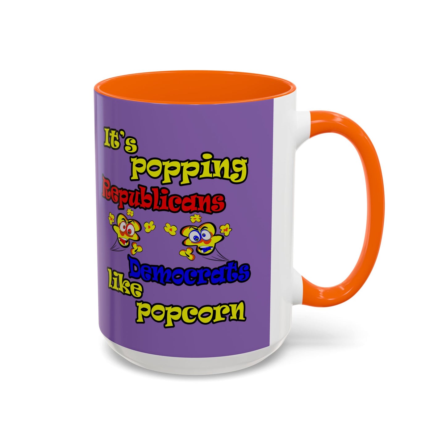 popping like popcorn - Accent Mug (light purple)