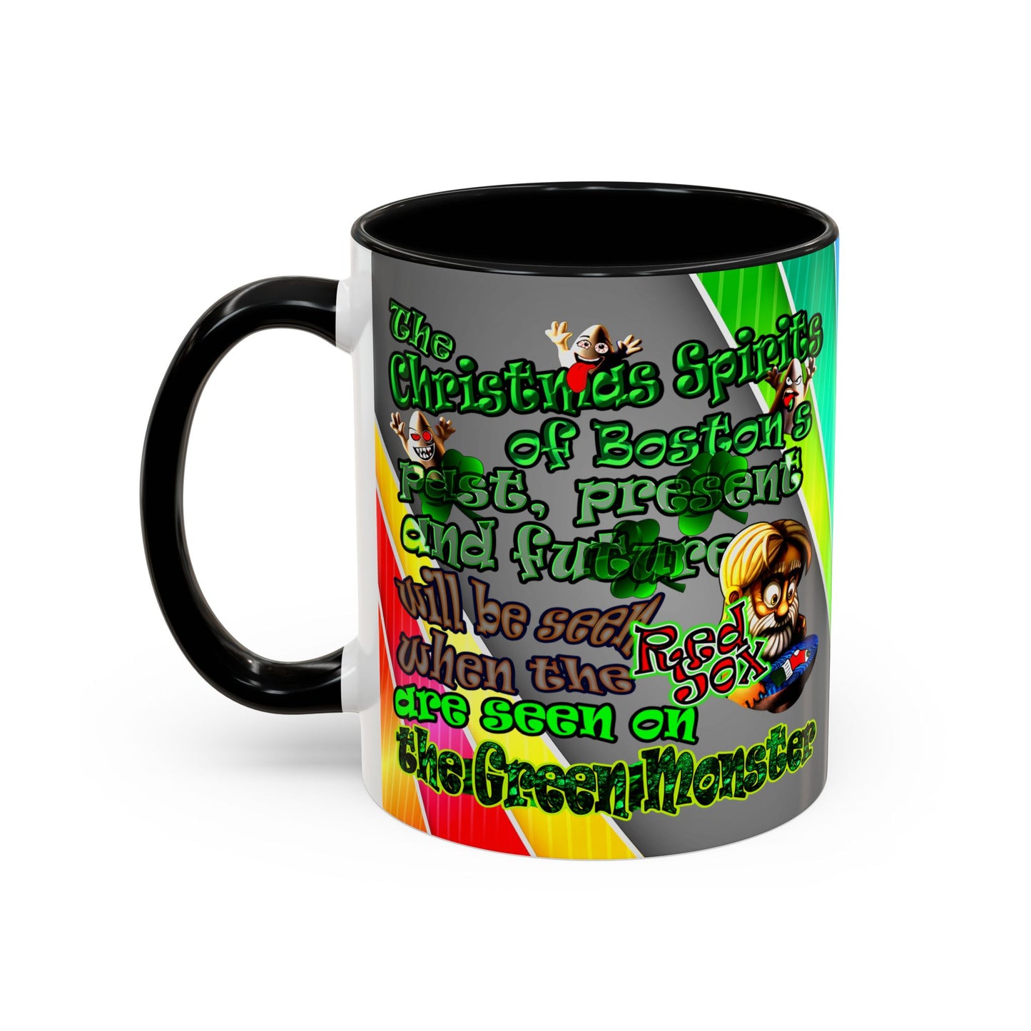 christmas spirits of boston - Accent Mug (rainbow split)