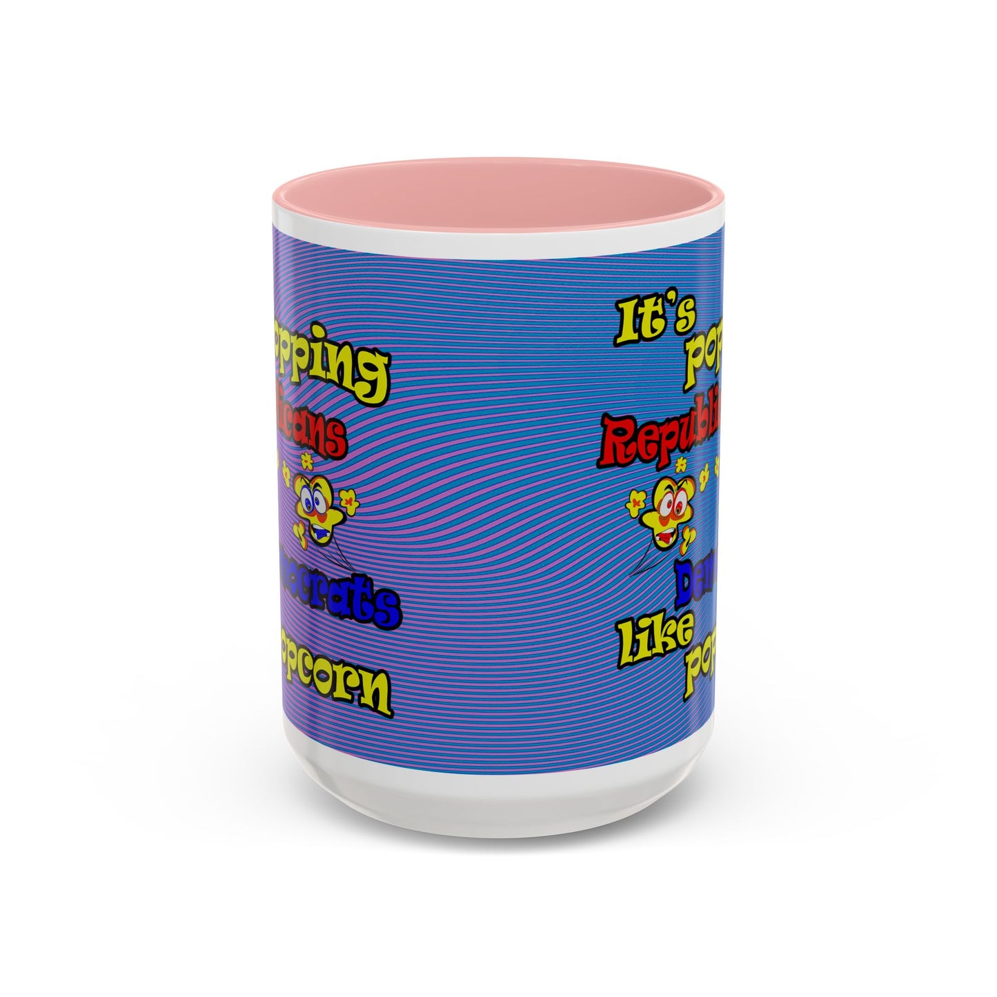 popping like popcorn - Accent Mug (light blue-purple wave)