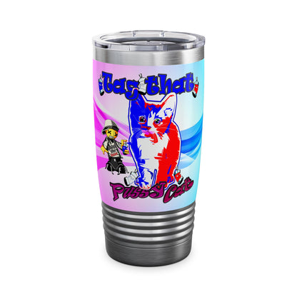 tag that - Ringneck Tumbler, 20oz (light blue-pink wave)