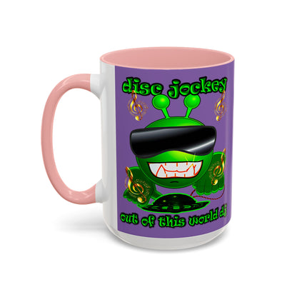 disc jockey - Accent Mug (light purple)