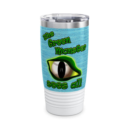 green monster - Ringneck Tumbler, 20oz (faded blue)
