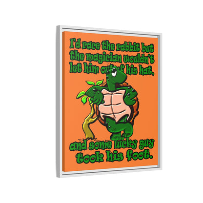 turtle race - framed canvas art (crusta)