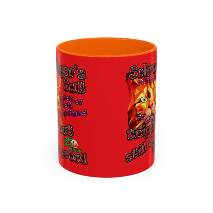 schrodinger's cat - Accent Mug (red)