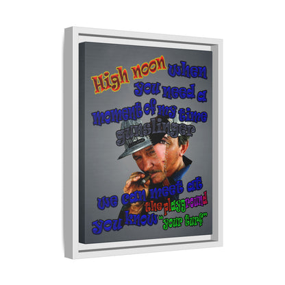 high noon - framed canvas art (grey-light grey)