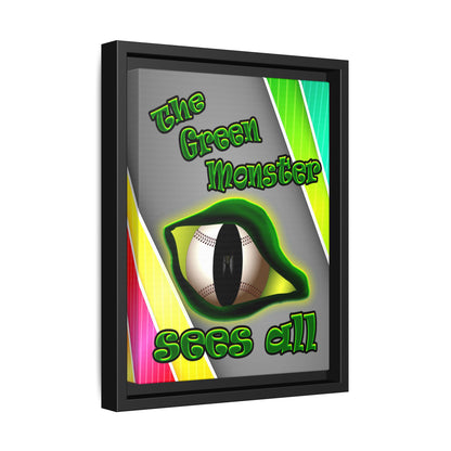 green monster - framed canvas art (rainbow split)