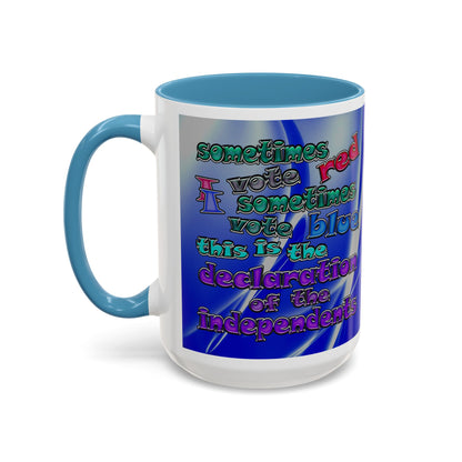 declaration of the independents - Accent Mug (blue-white wave)
