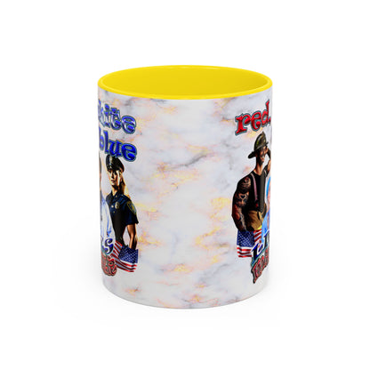 rw&b lives matter - Accent Mug (white marble)