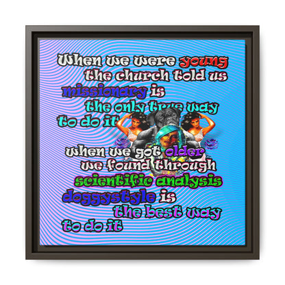 doggystyle - framed canvas art (light blue-purple wave)