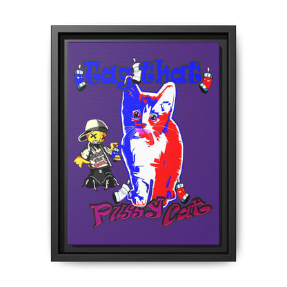 tag that - framed canvas art (purple)