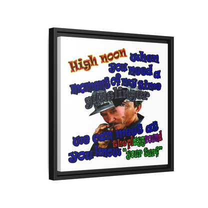 high noon - framed canvas art (white)