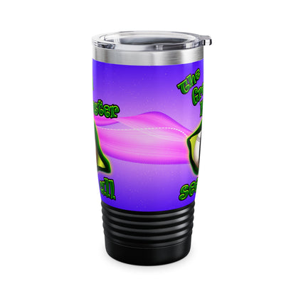 green monster - Ringneck Tumbler, 20oz (purple-pink wave)