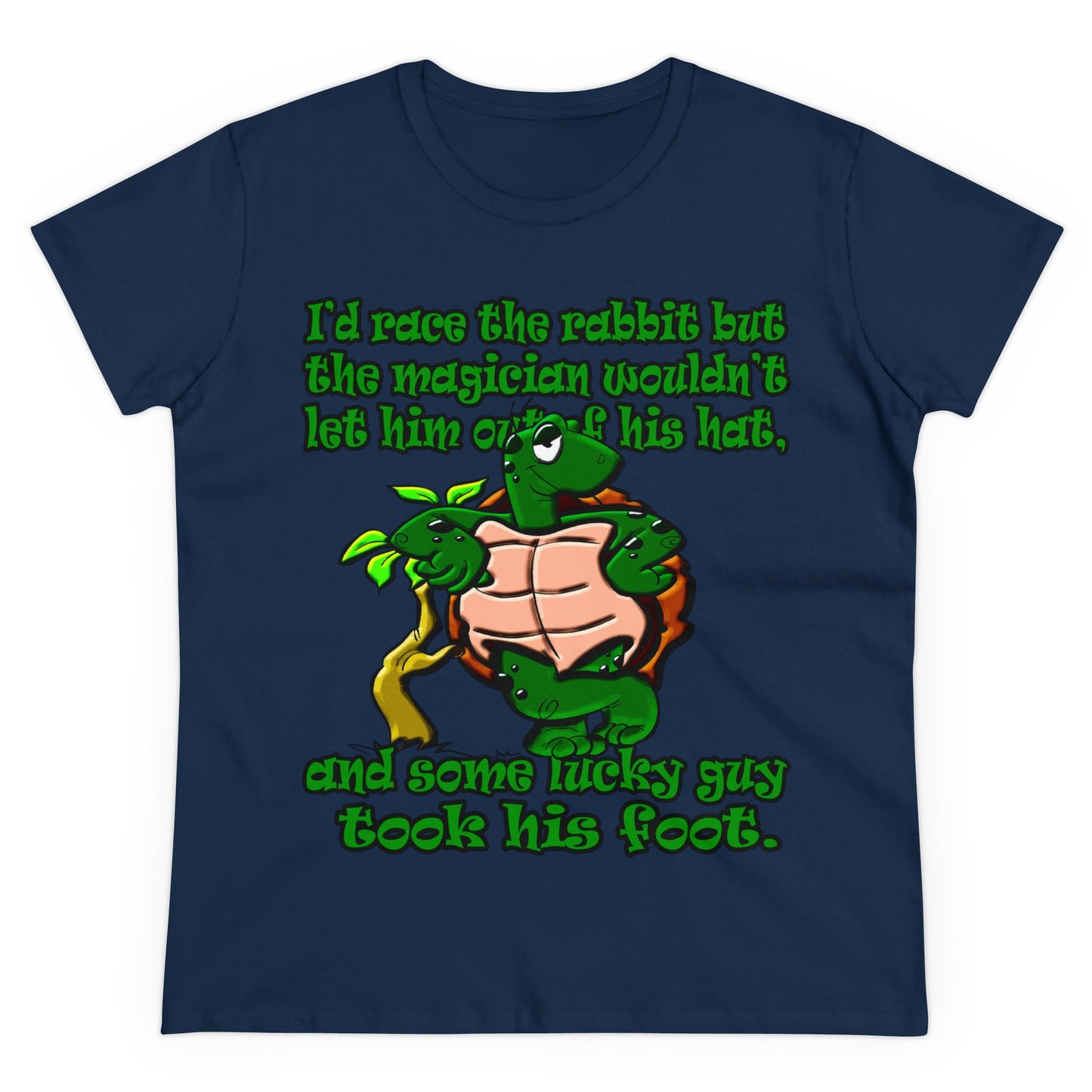 turtle race - Women's Midweight Cotton Tee