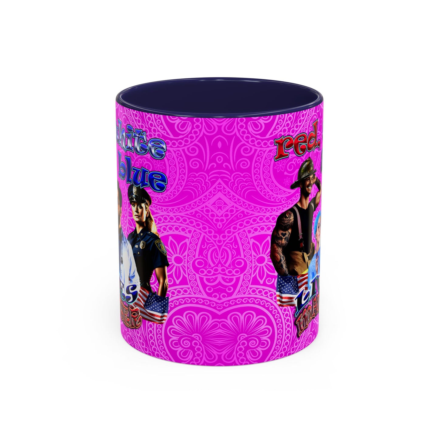 rw&b lives matter - Accent Mug (pink swirl)