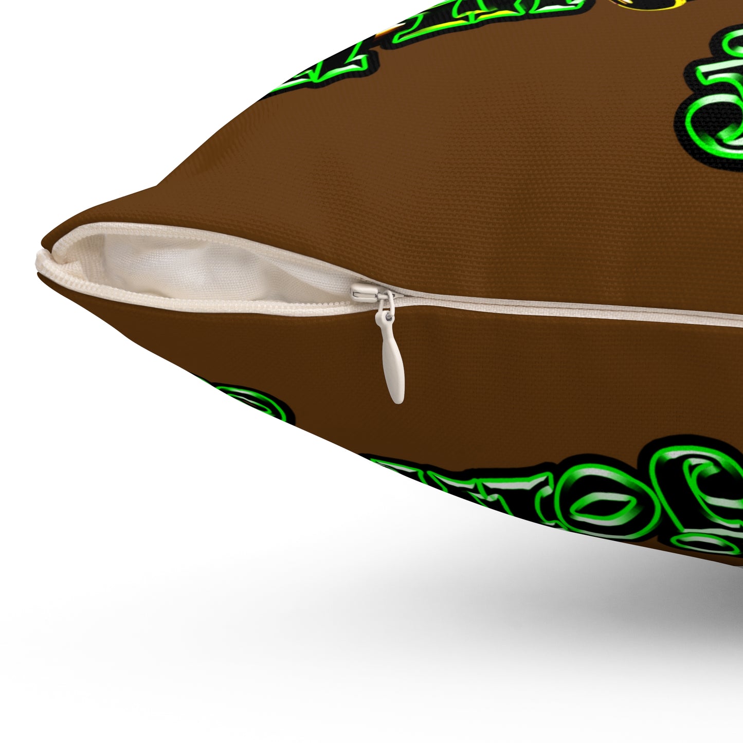 og - Spun Polyester Square Pillow - (brown)