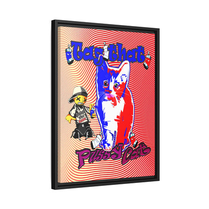 tag that - framed canvas art (yellow-orange wave)