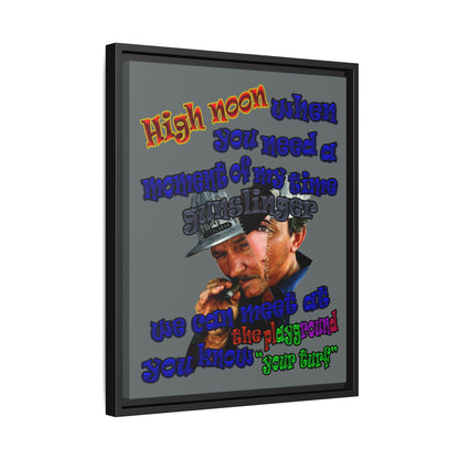 high noon - framed canvas art (dark grey)