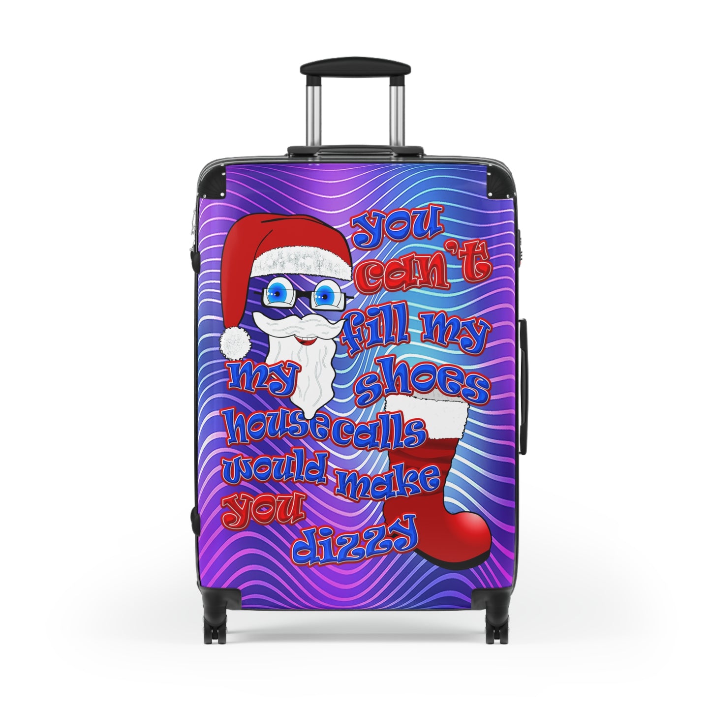 santa's shoes - Suitcase (purple wave)