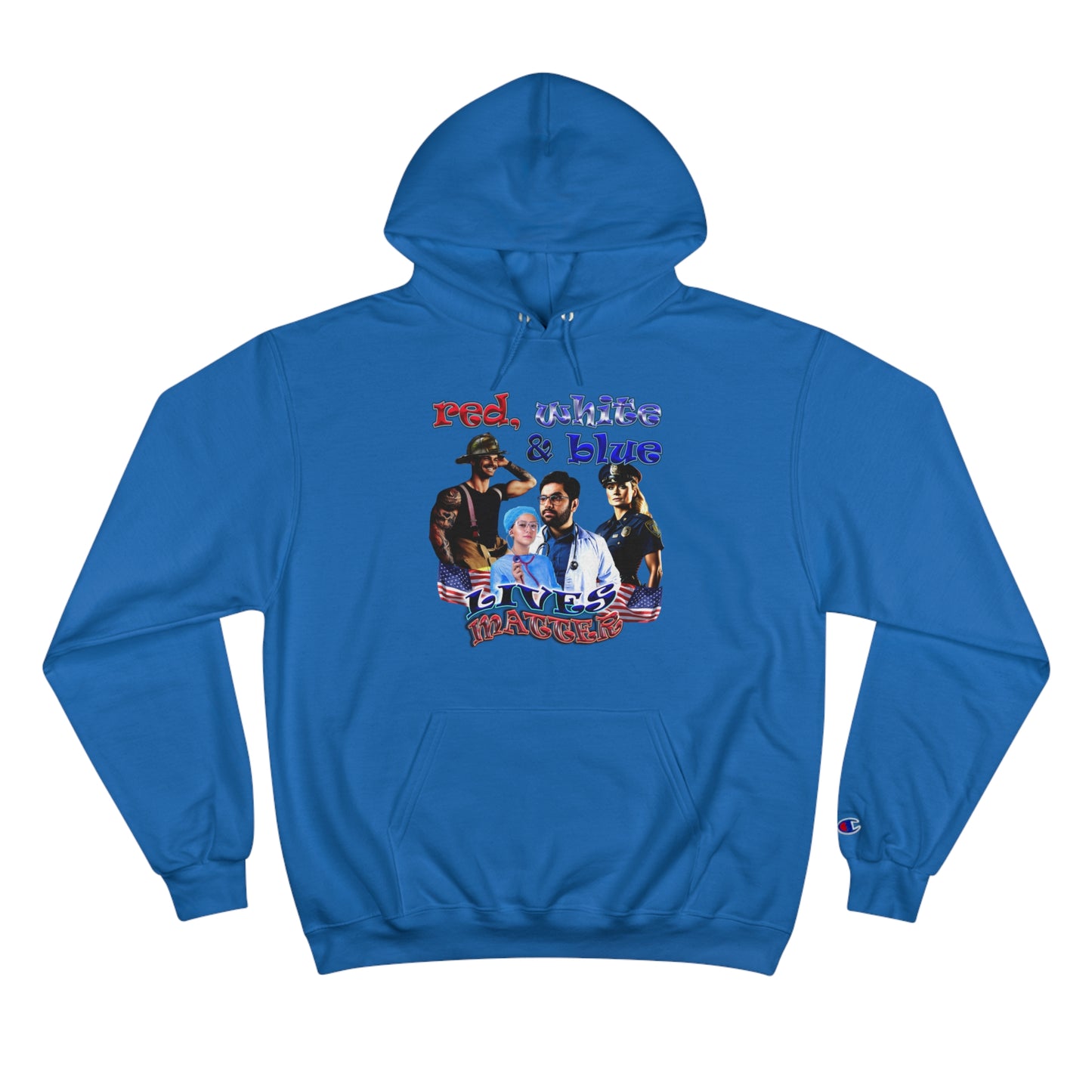 rw&b lives matter - Champion Hoodie