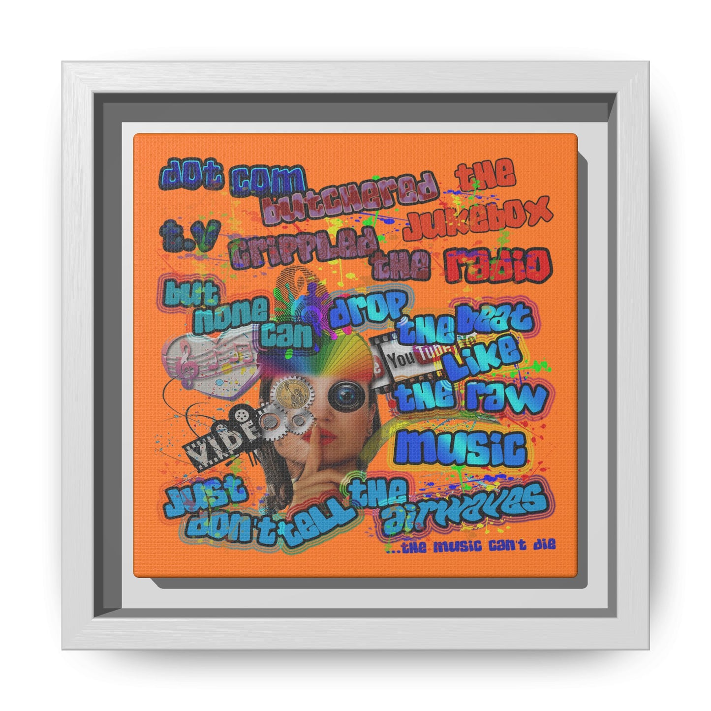 drop the beat - framed canvas art (crusta)