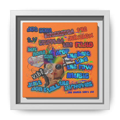 drop the beat - framed canvas art (crusta)