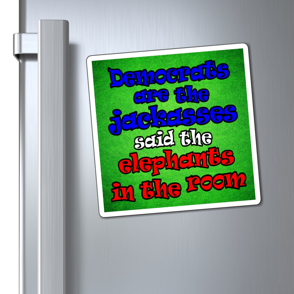 donkeys and elephants - Magnets - (green turf)