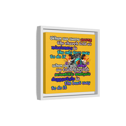 doggystyle - framed canvas art (yellow)