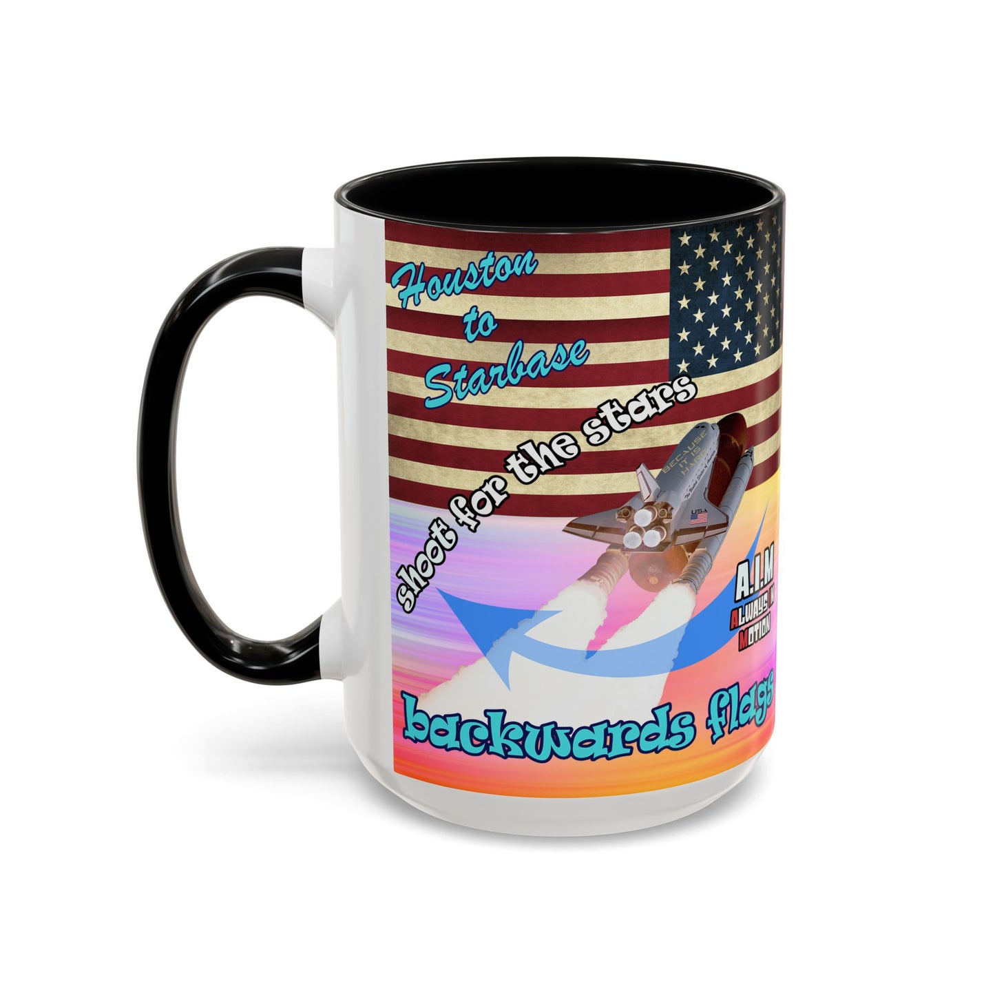shoot for the stars - Accent Mug (color blur)
