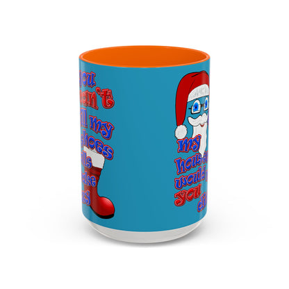 santa's shoes - Accent Mug (turquoise)
