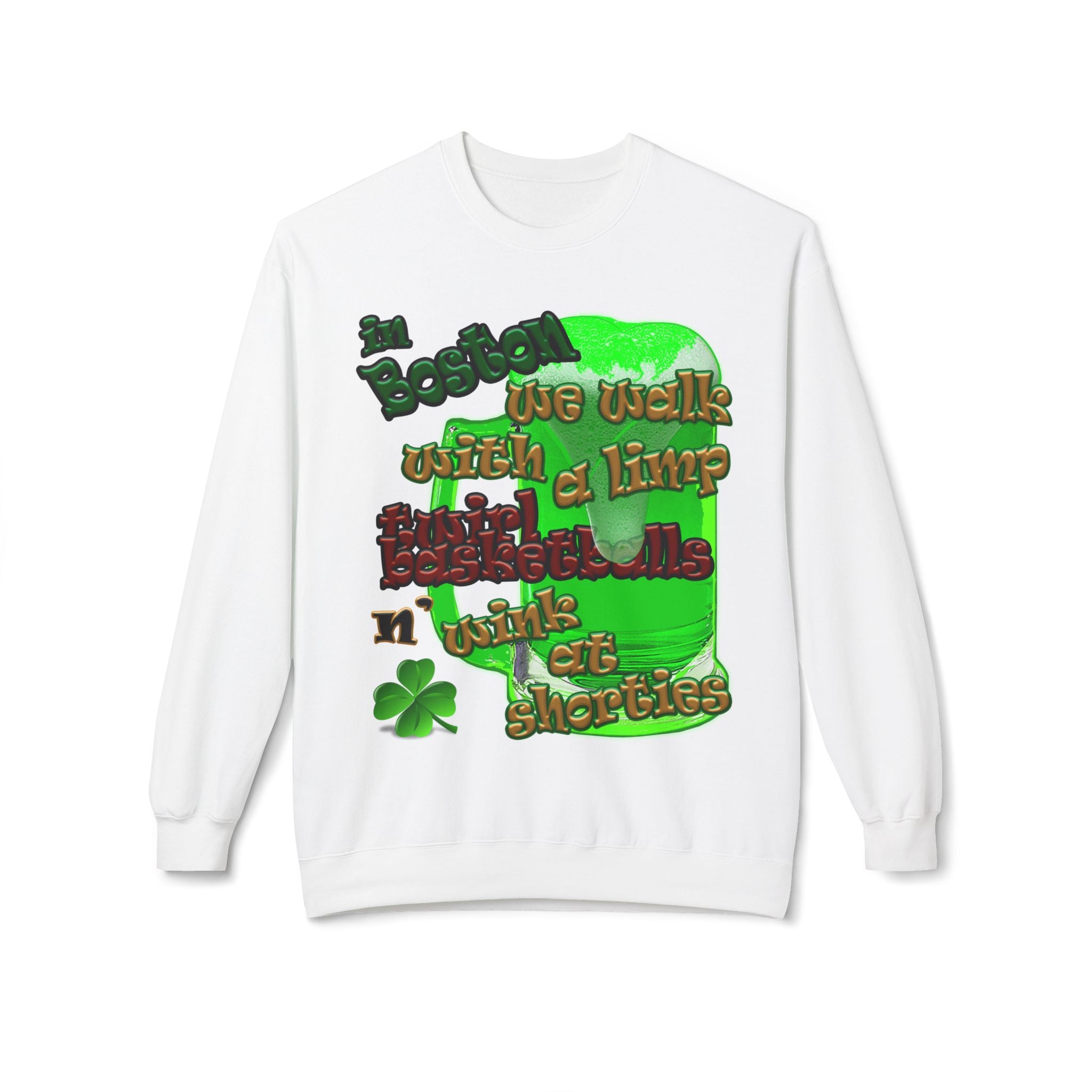 celtics logo - Unisex Midweight Softstyle Fleece Crewneck Sweatshirt